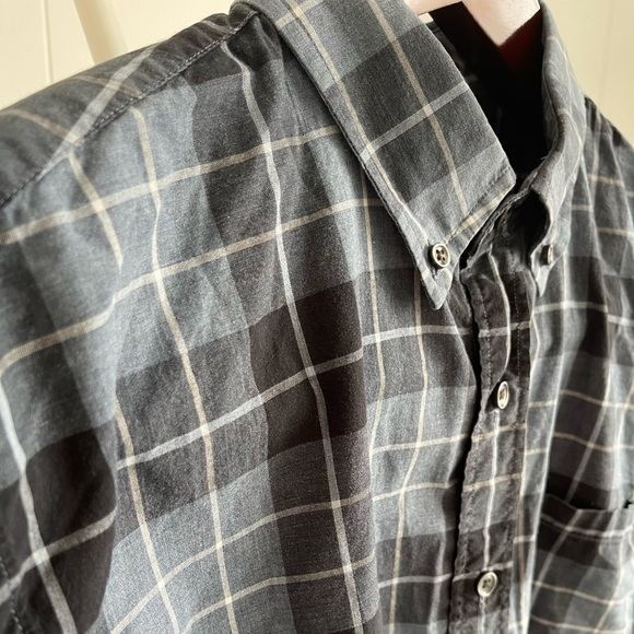 JCrew Mens Blue and White Plaid Shirt Size Large - Picture 5 of 7